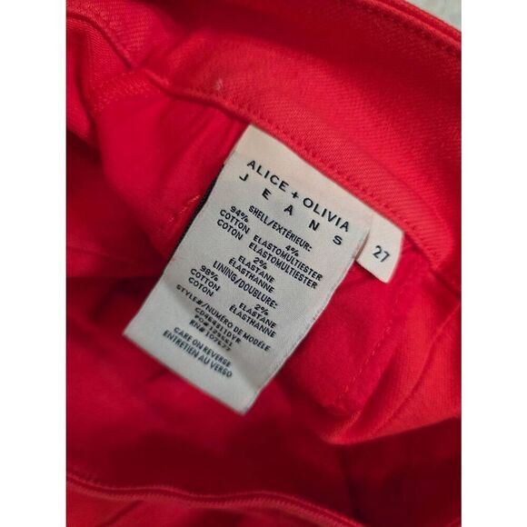 ALICE + OLIVIA Pintuck Stretch Cotton Trouser 27 $295 - Picture 9 of 10